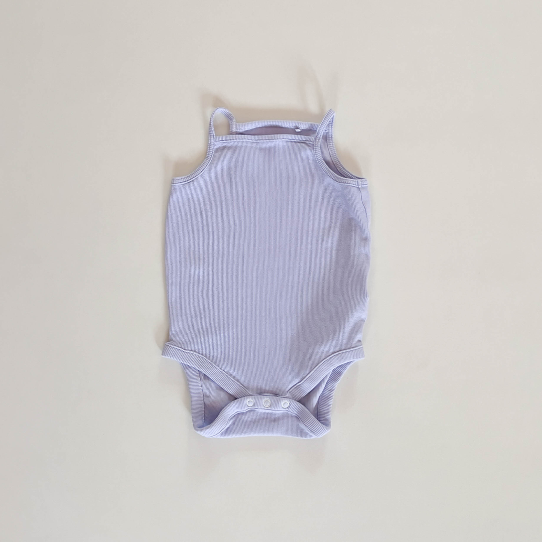 LIGHT LAVENDER RIBBED ONESIE