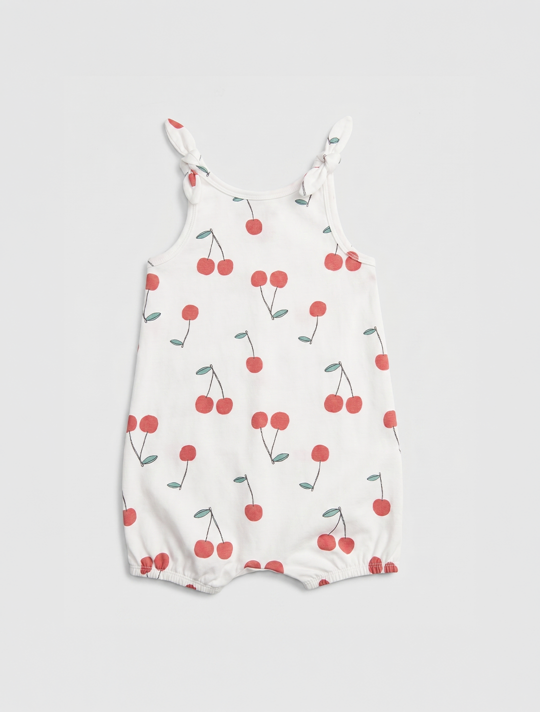 Cherry white printed jumpsuit