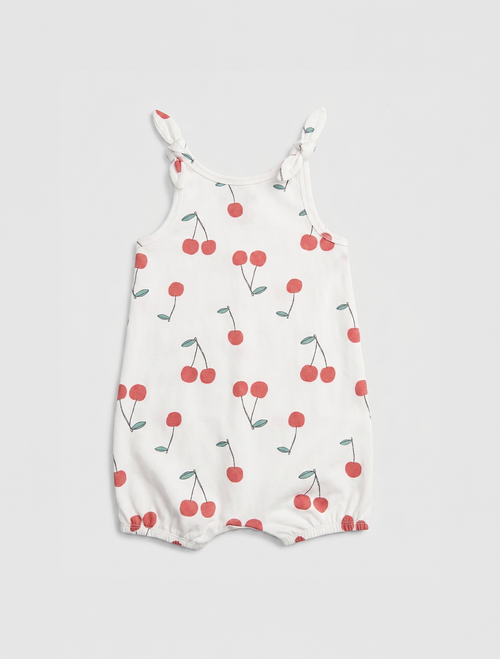 Cherry white printed jumpsuit