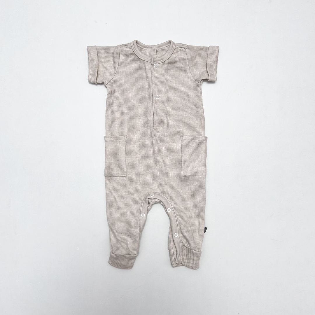 BEIGE KNITTED ROMPER