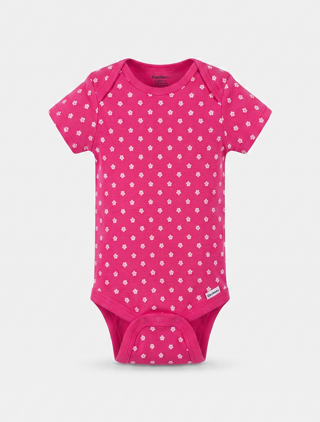 HOT PINK FLORAL ONESIE
