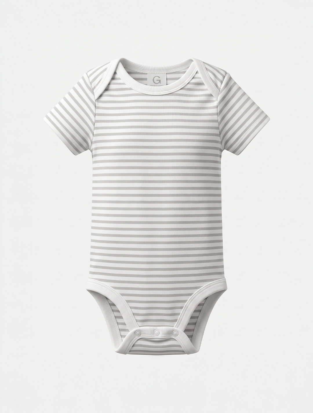 GREY WHITE STRIPED ONESIE
