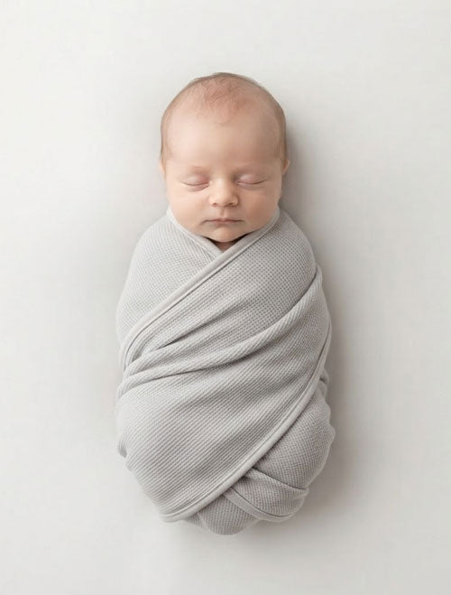 GREY KNITTED SWADDLE