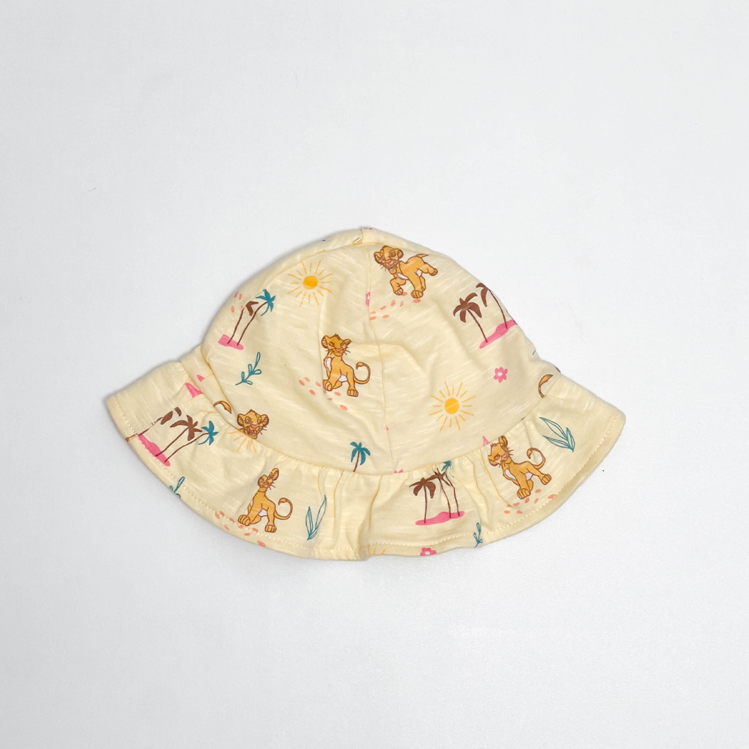 YELLOW LION PRINTED ROUND CAP