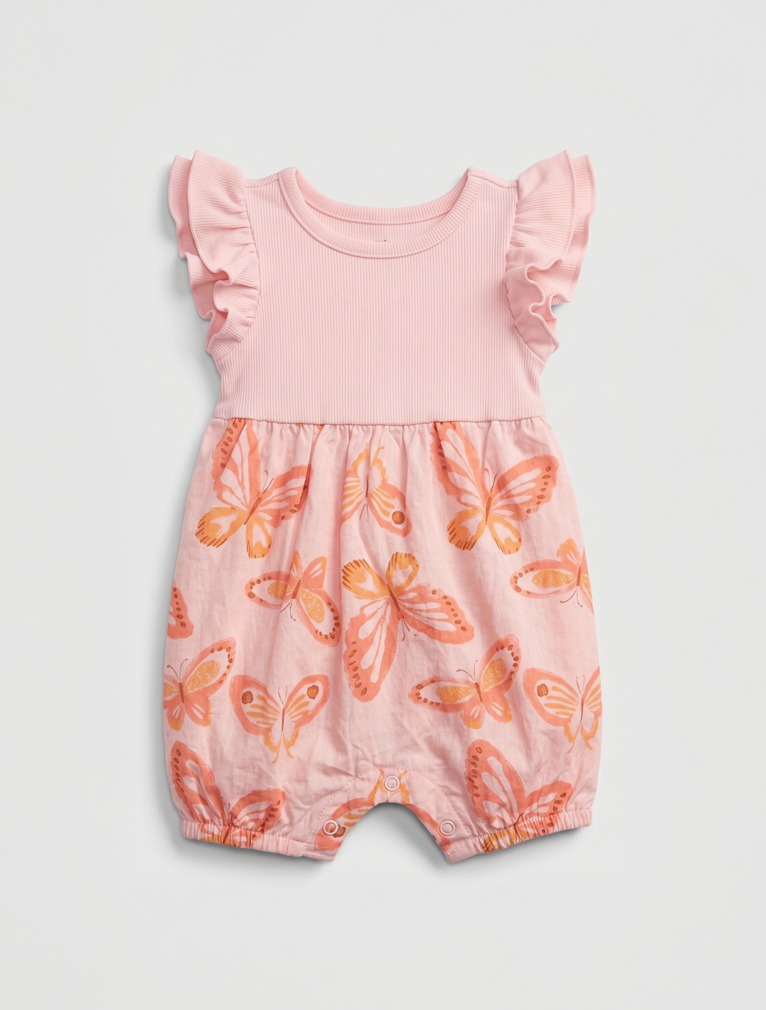 PEACH PRINTED FANCY JUMPSUIT