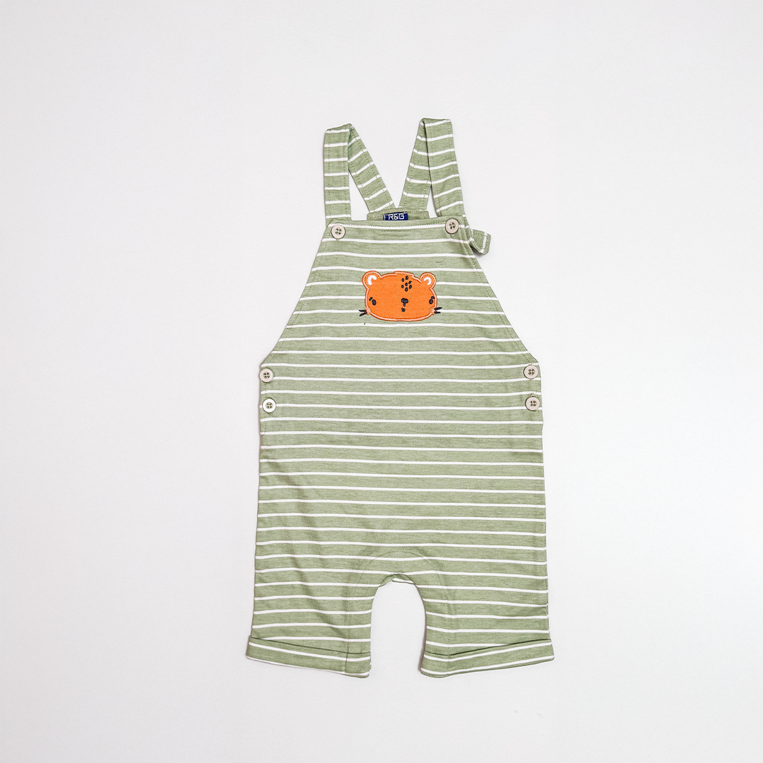 SAGE GREEN STRIPED DUNGAREE