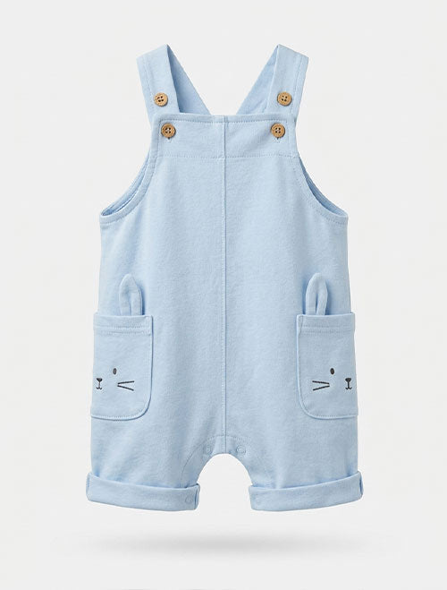 Blue bunny boys half dungaree