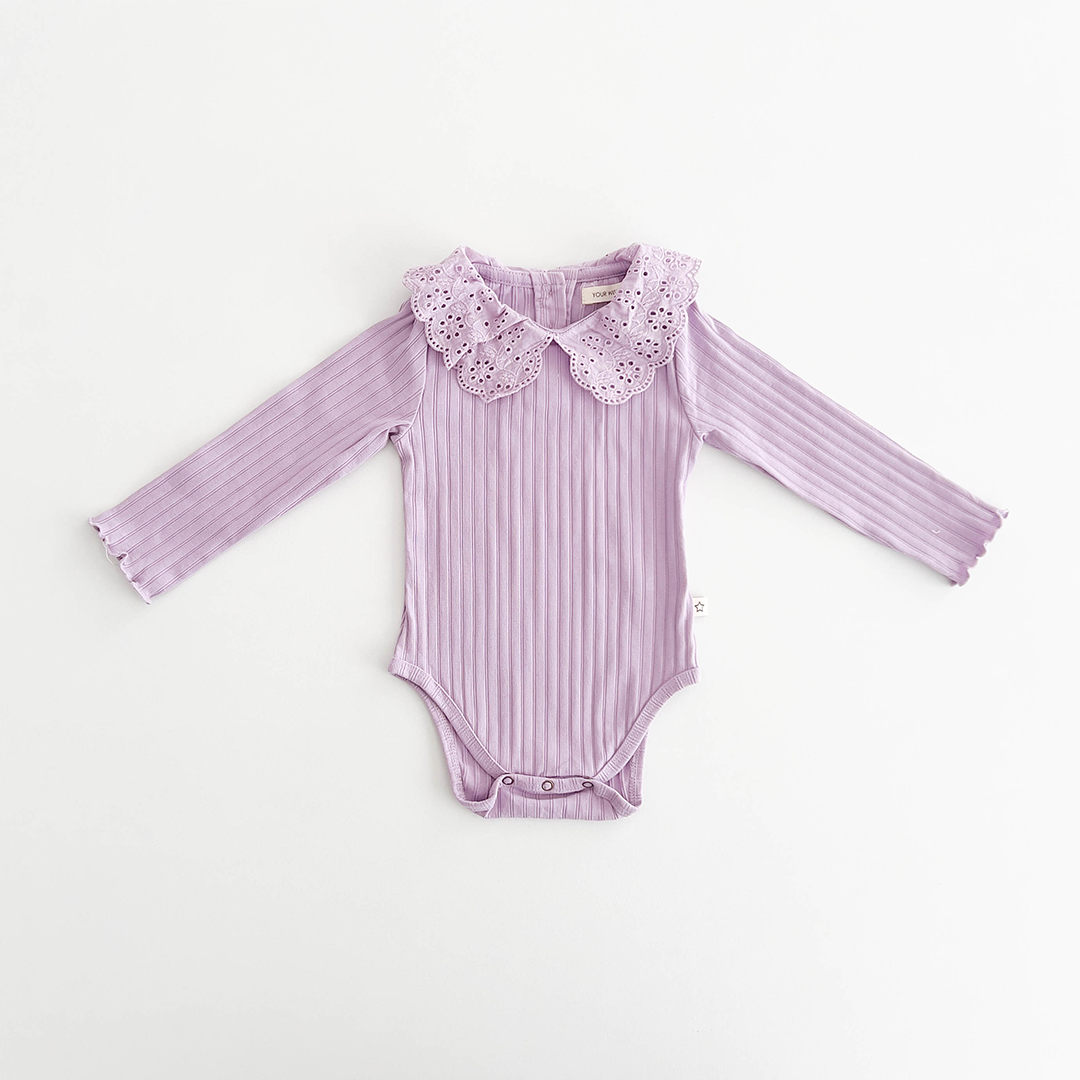 LAVENDER RIBBED ONESIE