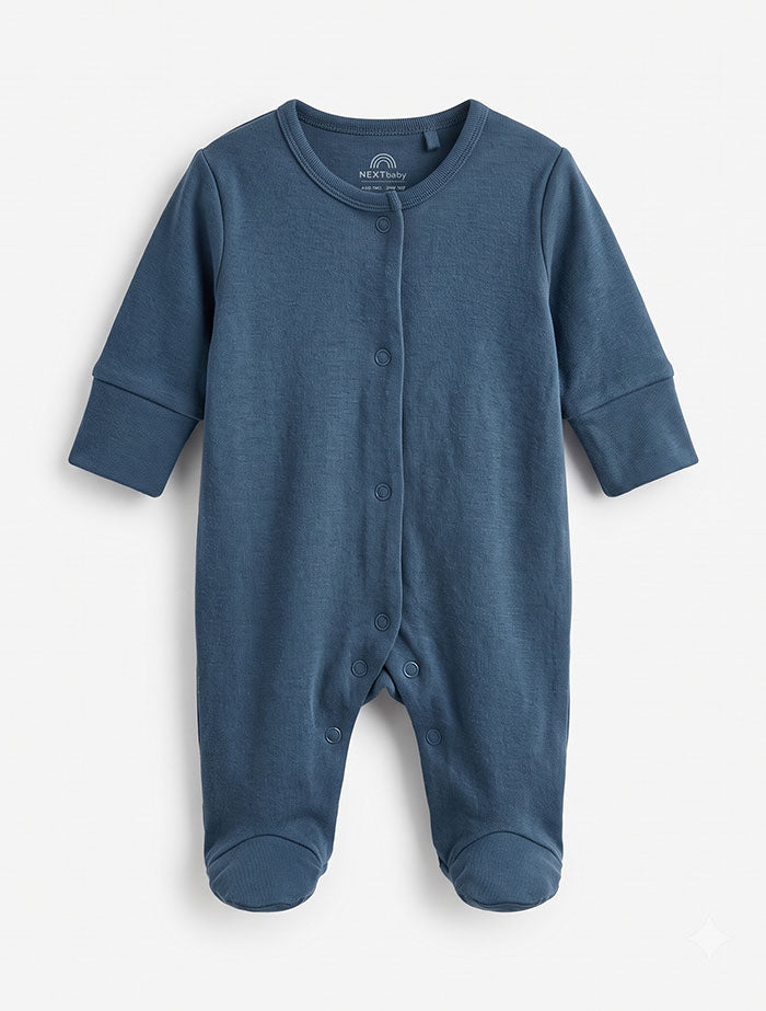 Navy blue button sleepsuit