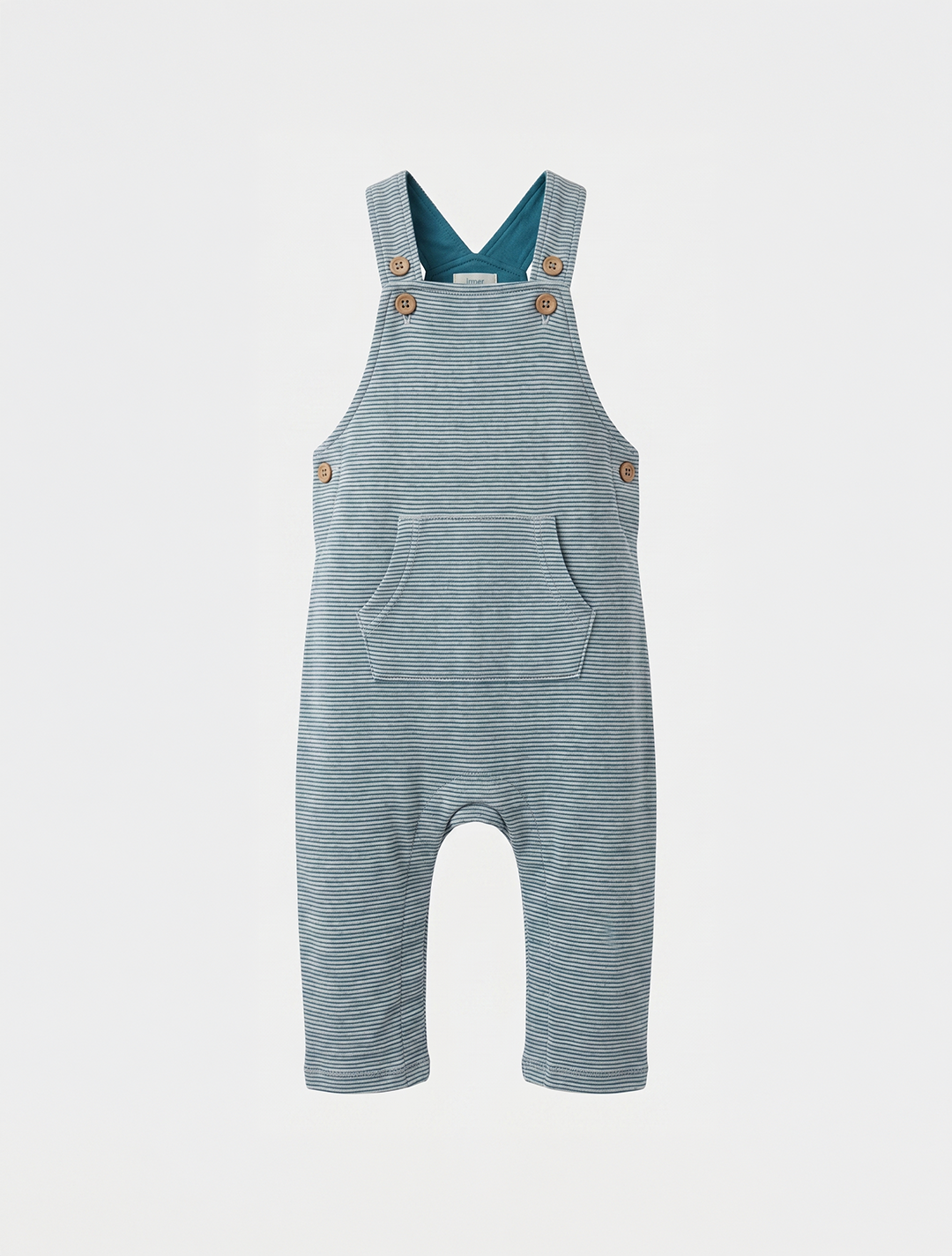 AQUA BLUE STRIPED DUNGAREE
