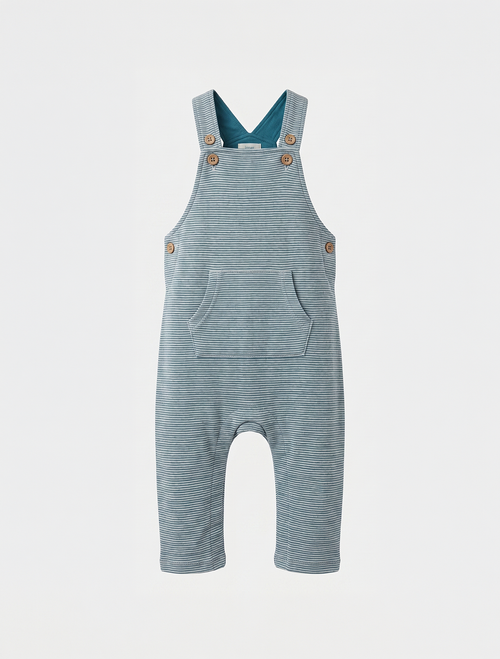 AQUA BLUE STRIPED DUNGAREE
