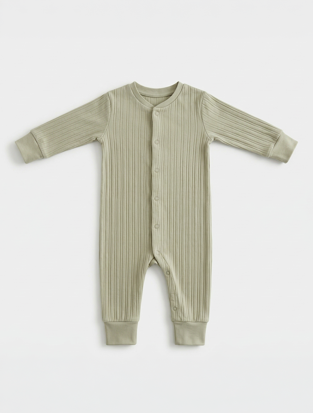 GREEN SAGE RIBBED ROMPER