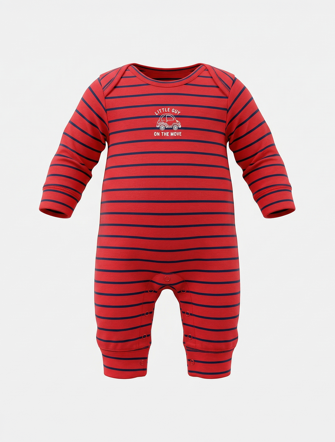 RED STRIPED ROMPER