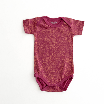 DARK PINK PATTERNED ONESIE