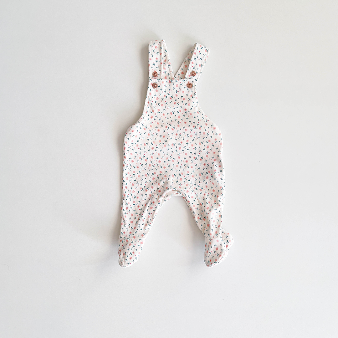 FLORAL GIRLS PINK DUNGAREE