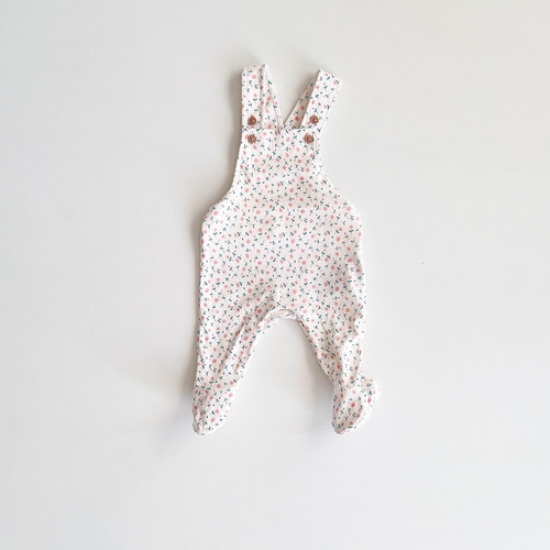 FLORAL GIRLS PINK DUNGAREE