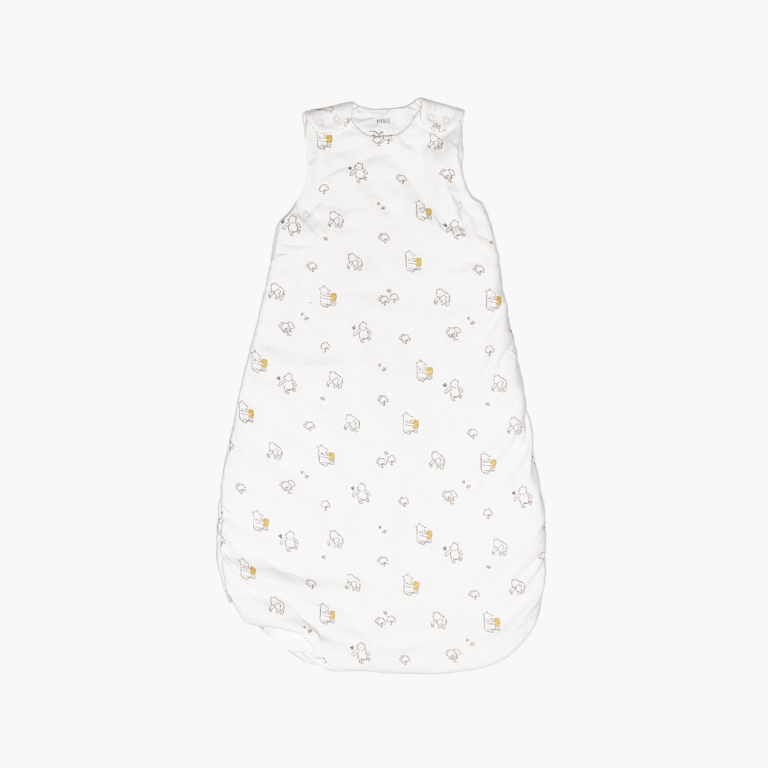 WHITE KNITTED PHOO PRINTED SLEEPING BAG