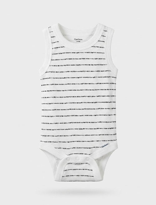 Black and white patterned onesie