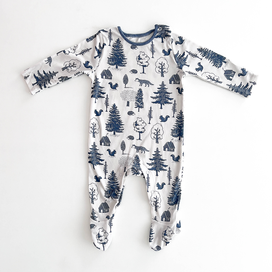 NAVY BLUE PRINTED SLEEPSUIT