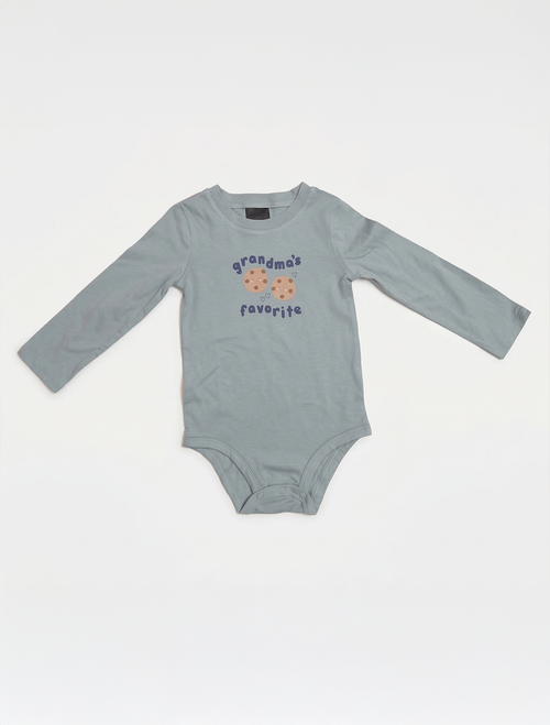 BLUE COOKIE PRINTED ONESIE