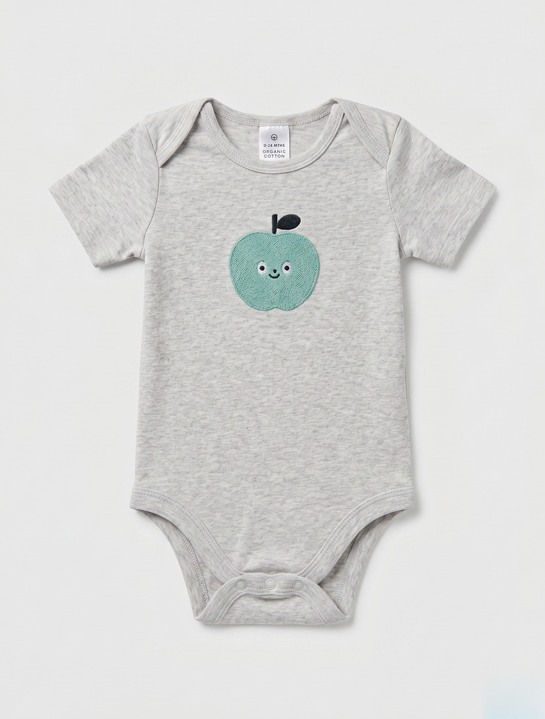 GREY GREEN APPLE ONESIE