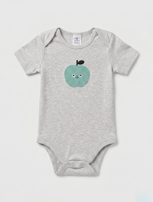 GREY GREEN APPLE ONESIE