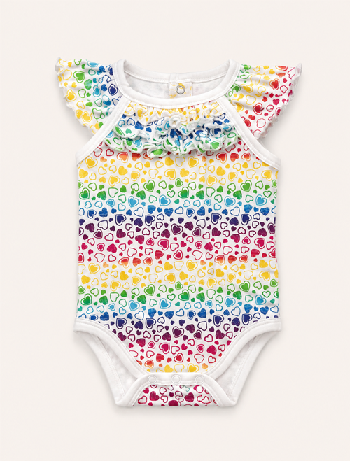 Multicolour printed onesie