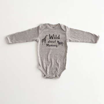 GREY PRINTED ONESIE