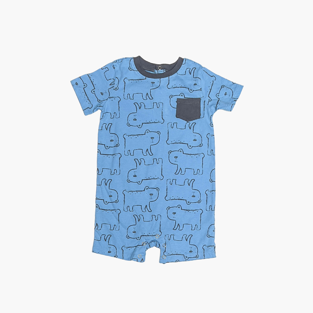 BLUE PATTERNED JUMPSUIT