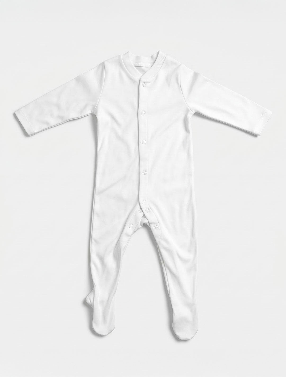 WHITE BUTTON TYPE SLEEPSUIT
