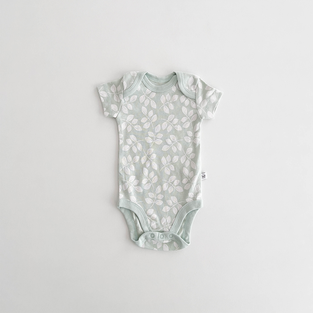 PASTEL GREEN PRINTED ONESIE