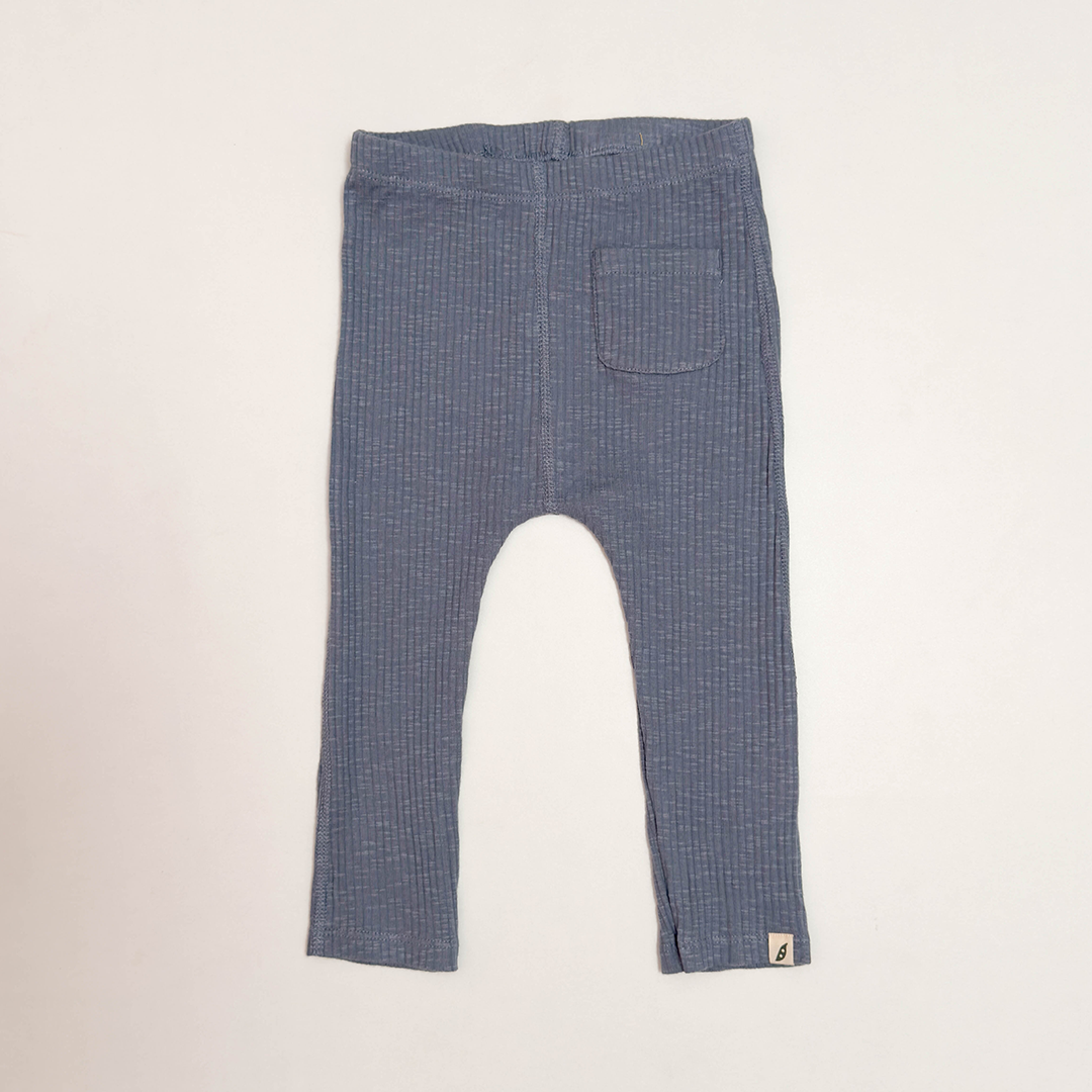 GREY BLUE RIBBED PANT