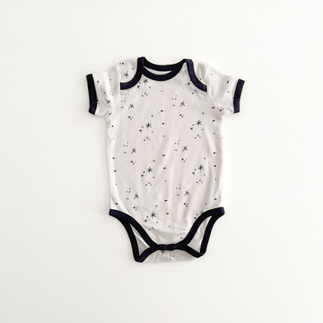 NAVY BLUE STAR PRINT ONESIE