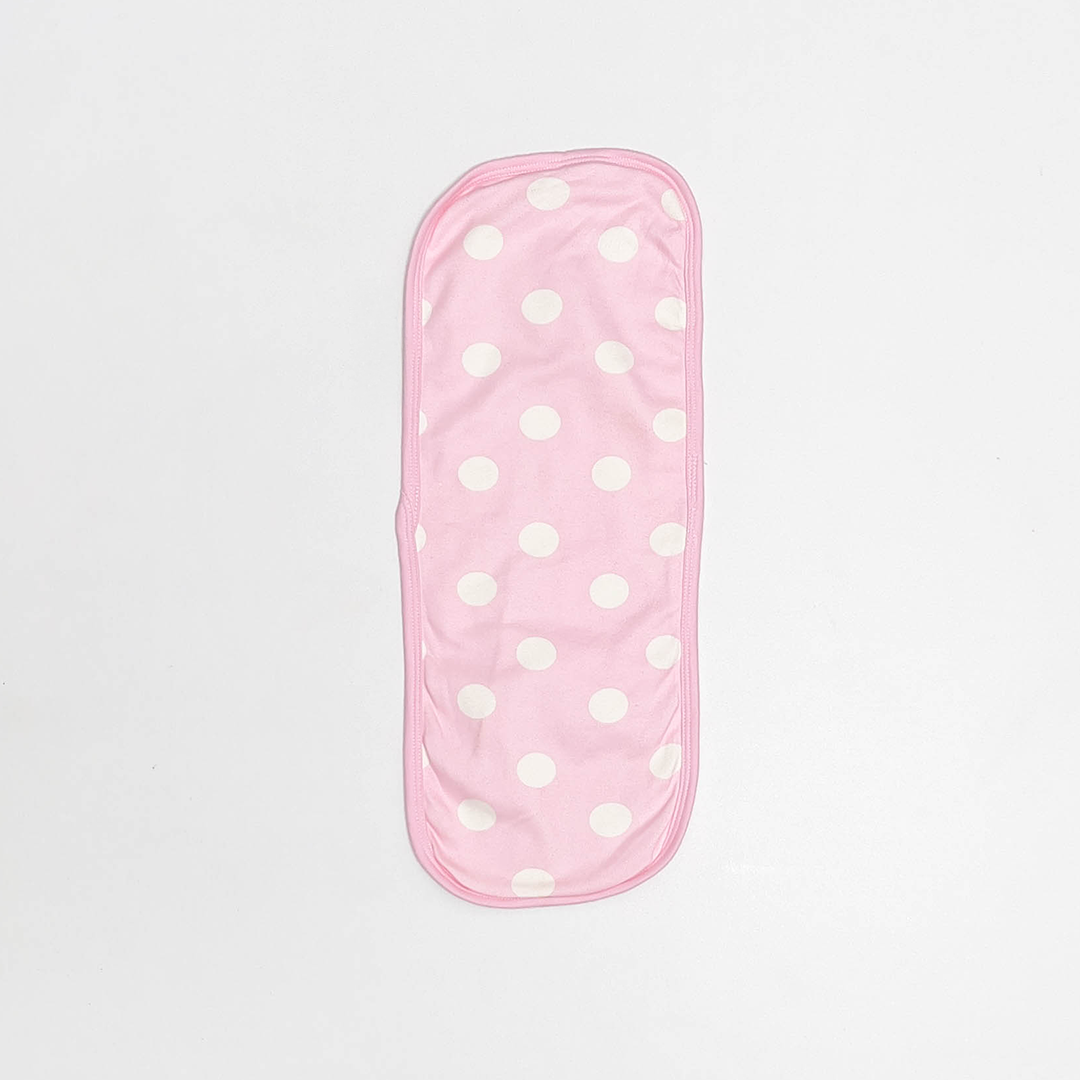 PINK POLKA DOTTED BURP CLOTH