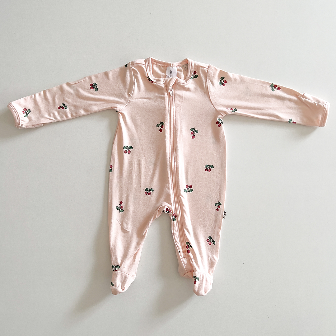 Light pink floral sleepsuit