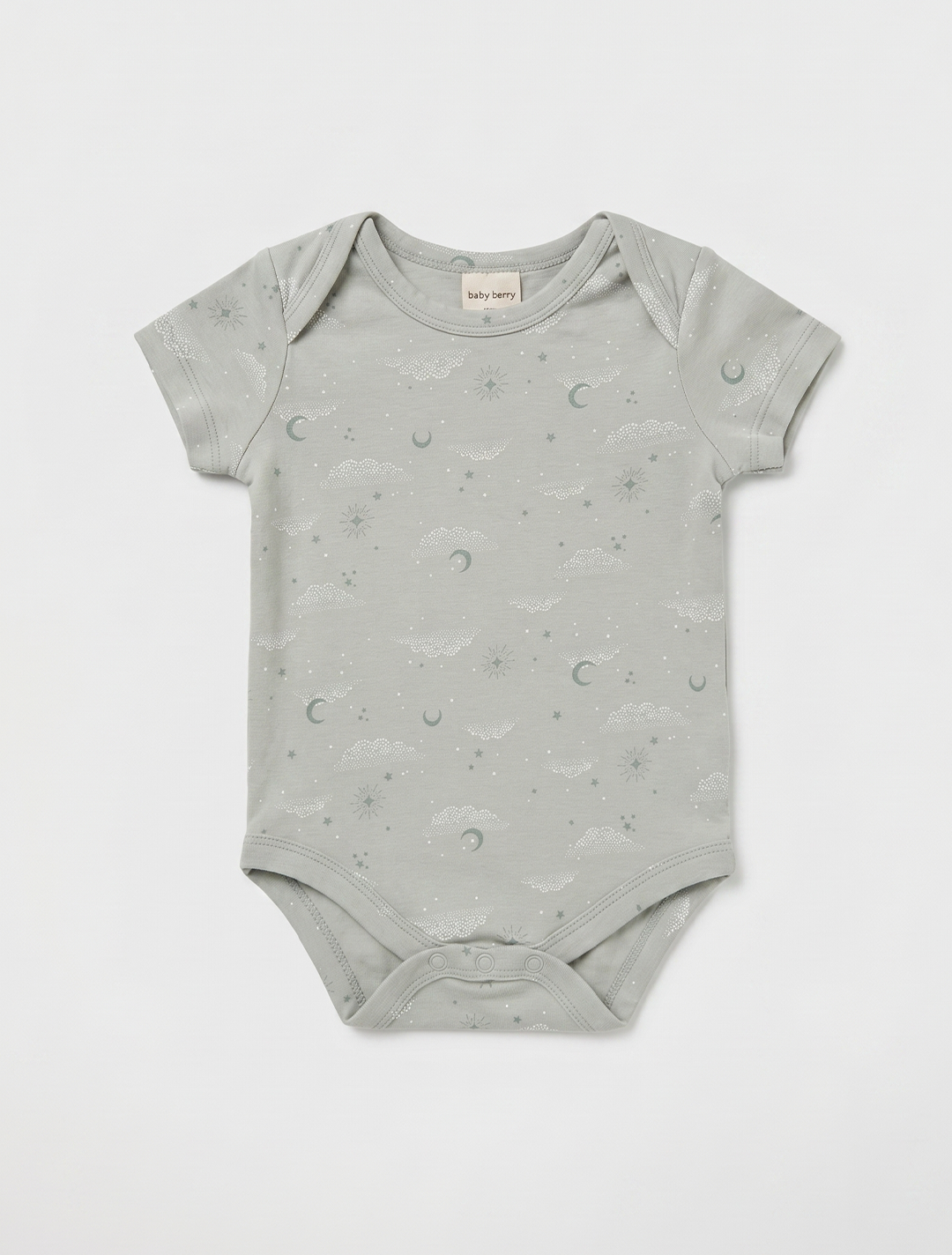 SAGE GREEN PRINTED ONESIE
