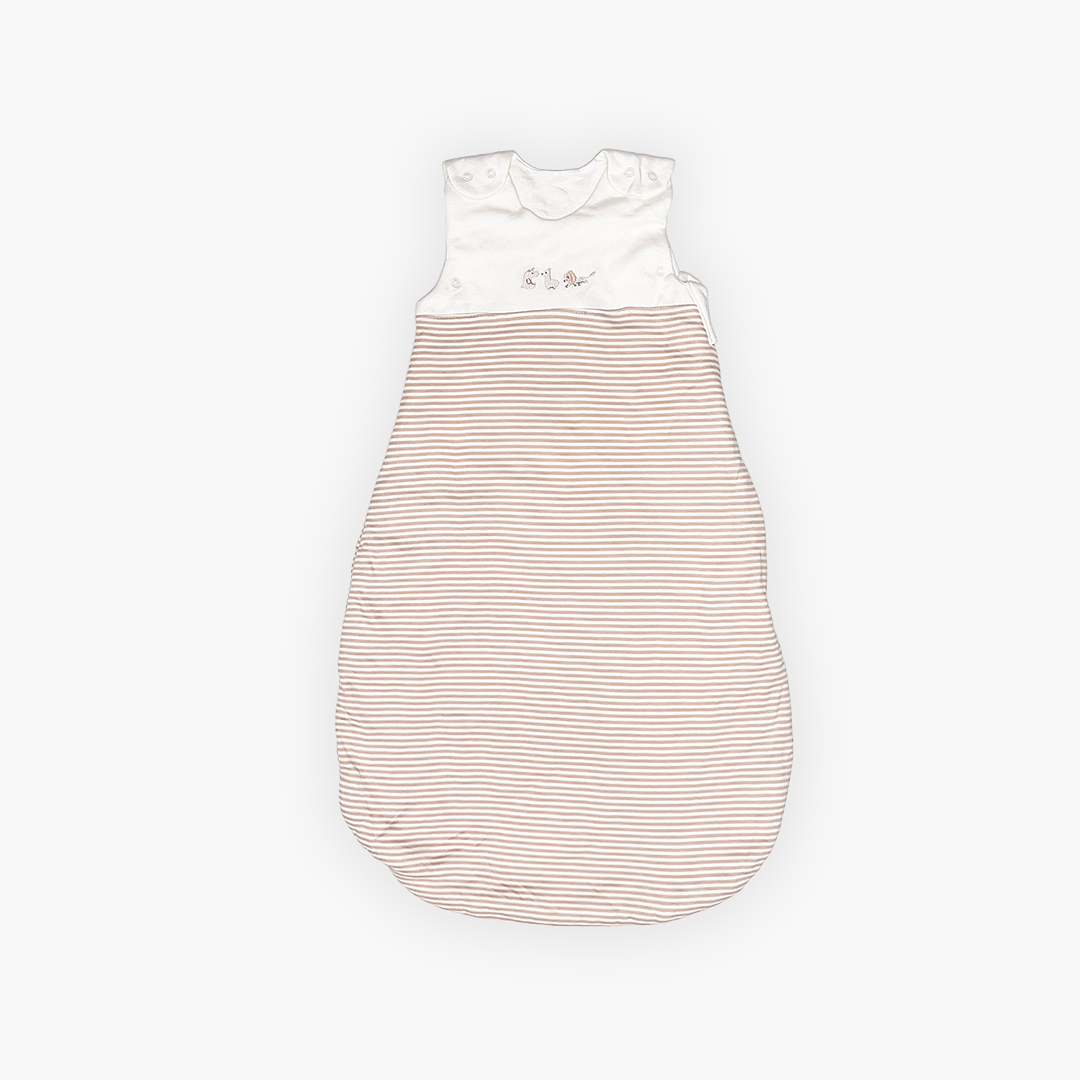 BEIGE STRIPED SLEEPING BAG