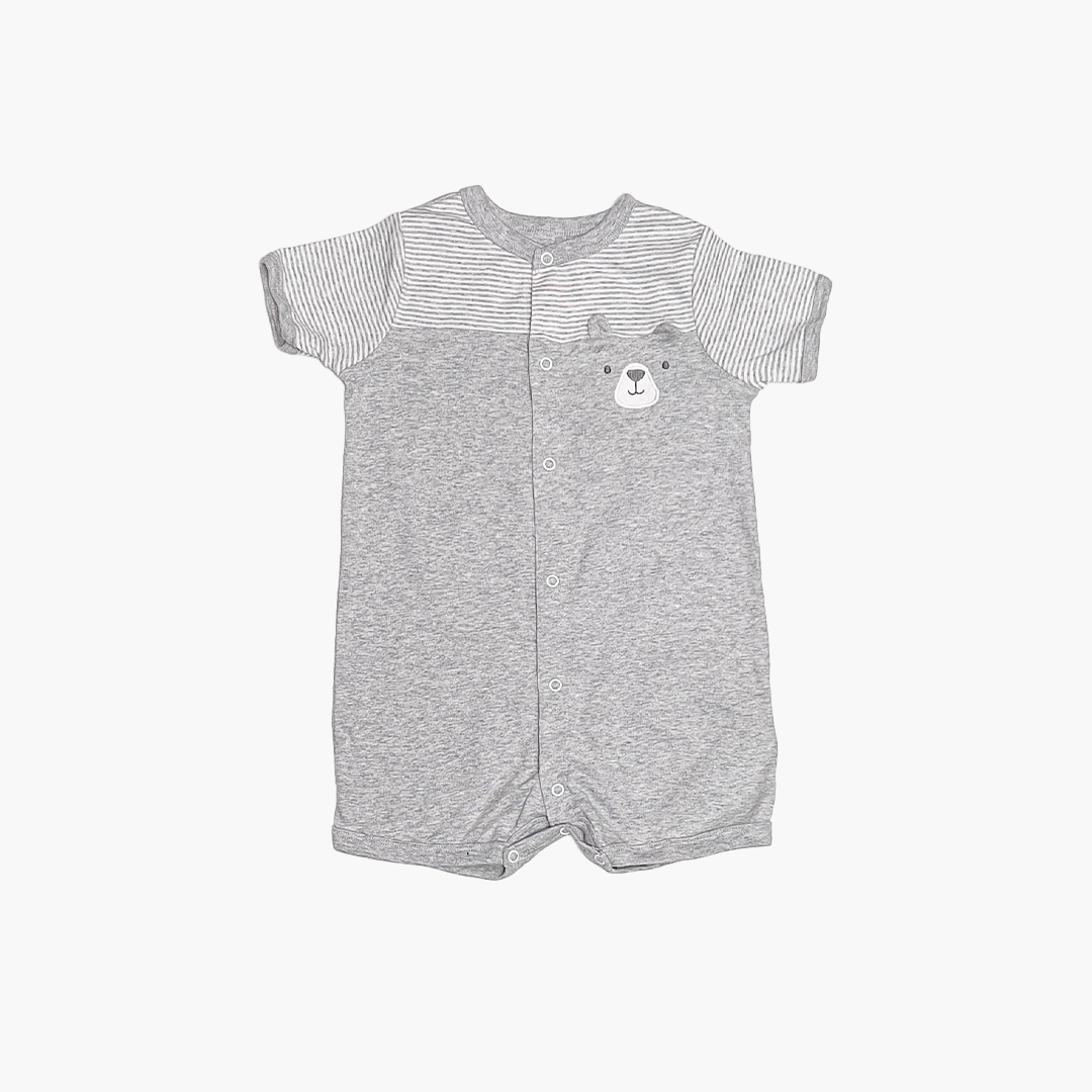 GREY STRIPPED JUMPSUIT