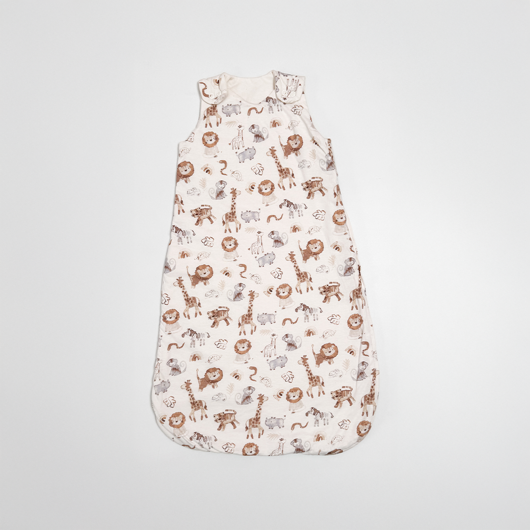 BEIGE ANIMAL PRINTED SLEEPING BAG