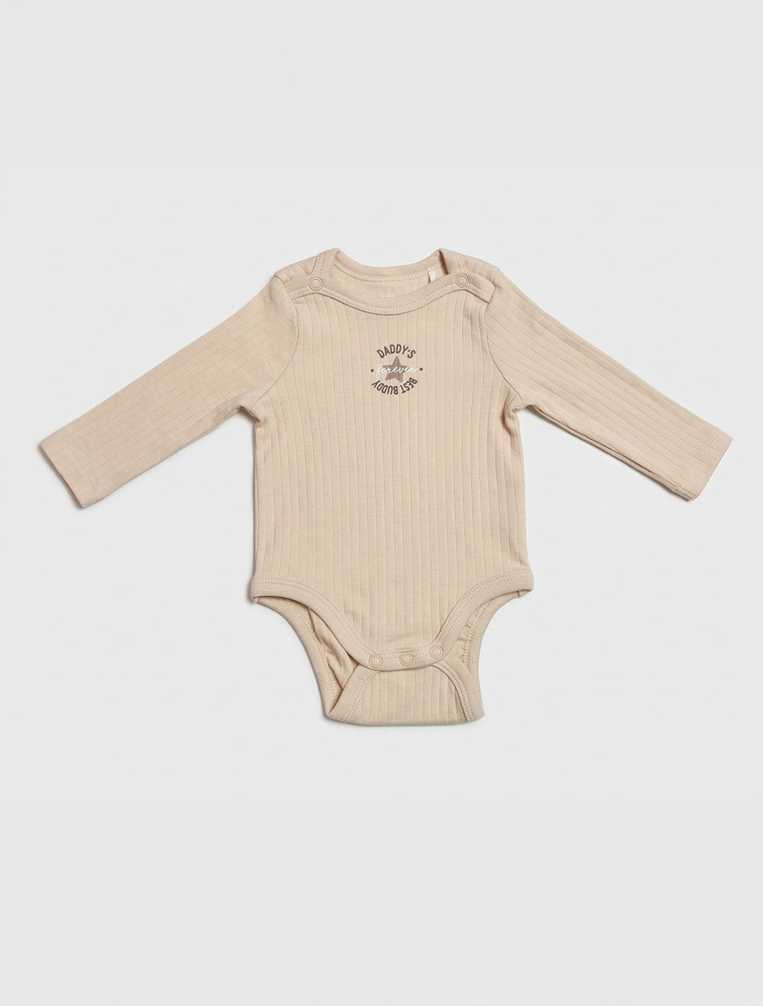 BEIGE RIBBED ONESIE