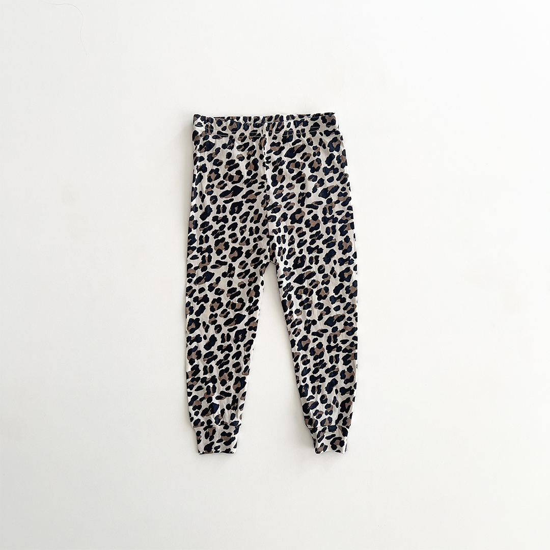 ANIMAL PRINTED COTTON PANTS