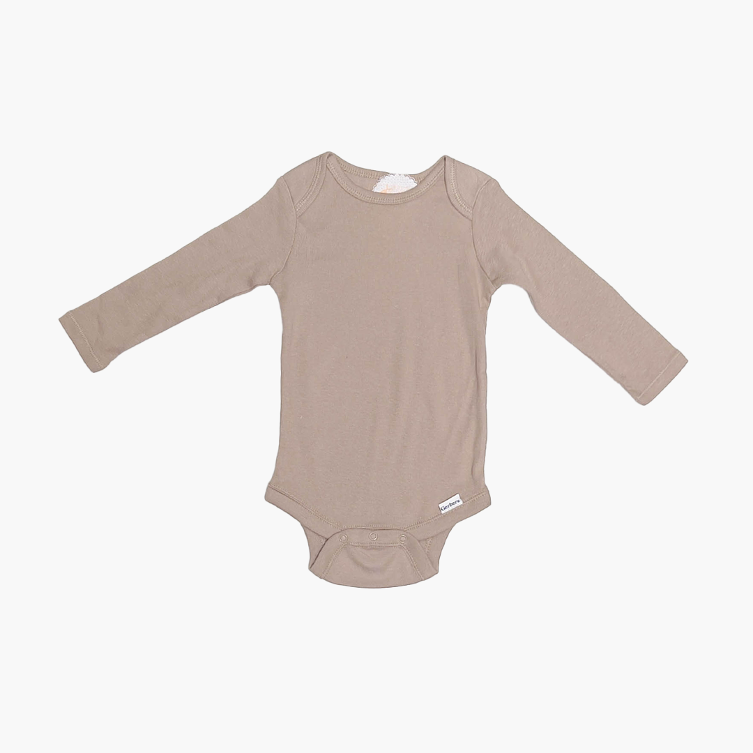 TAN BROWN PLAIN ONESIE