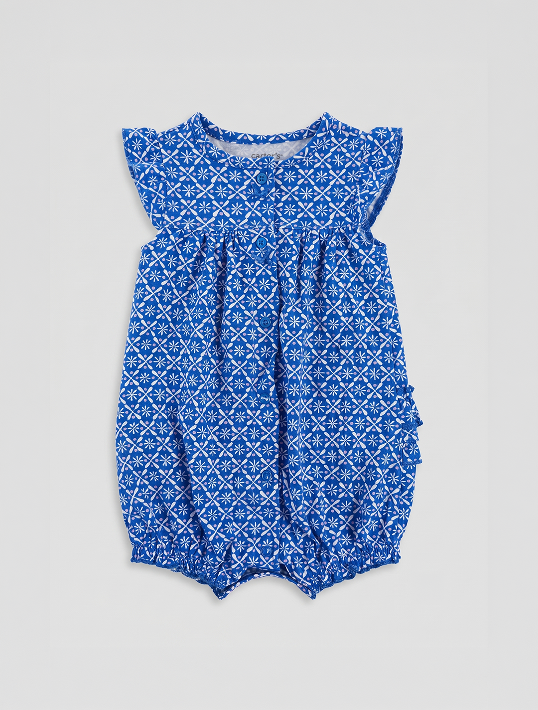 Royal blue patterned fancy jumpsuit