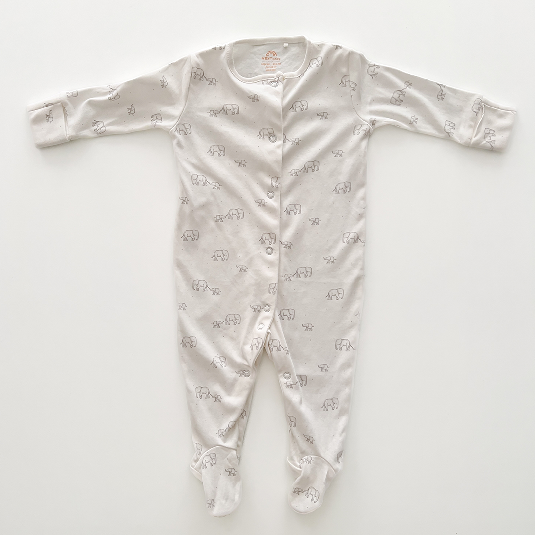 elephant PATTERNED SLEEPSUIT