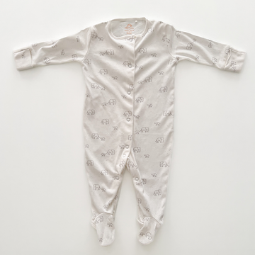 elephant PATTERNED SLEEPSUIT