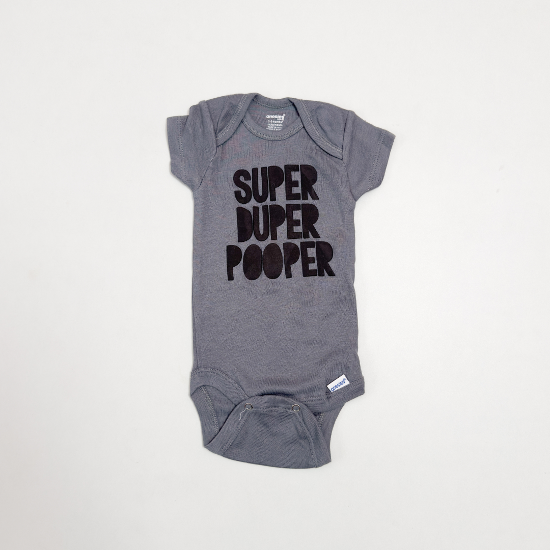 GREY PRINTED ONESIE