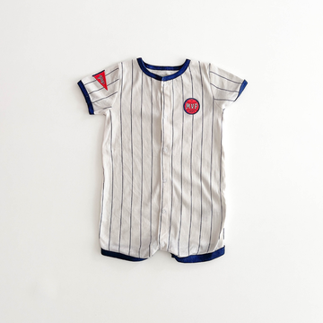 WHITE STRIPED BOYS JUMPSUIT