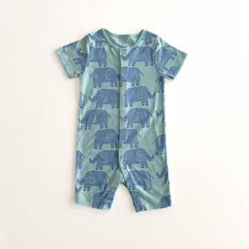 BLUE ELEPHANT PRINTED JUMPSUIT