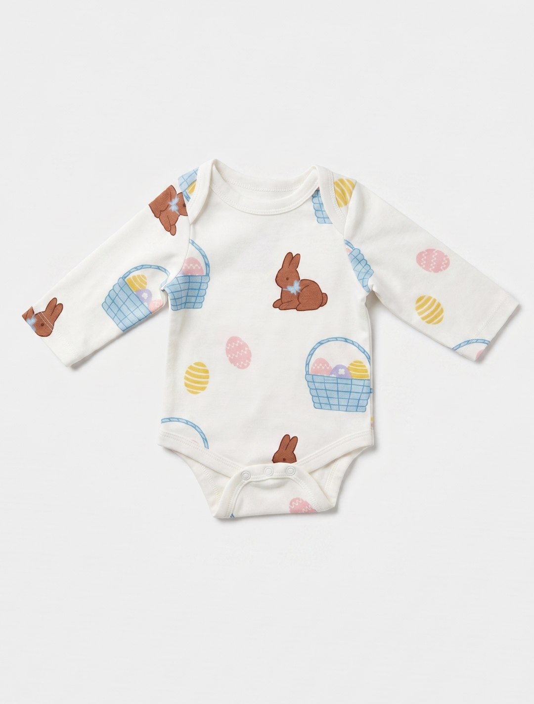 WHITE PRINTED FULLSLEEVE ONESIE