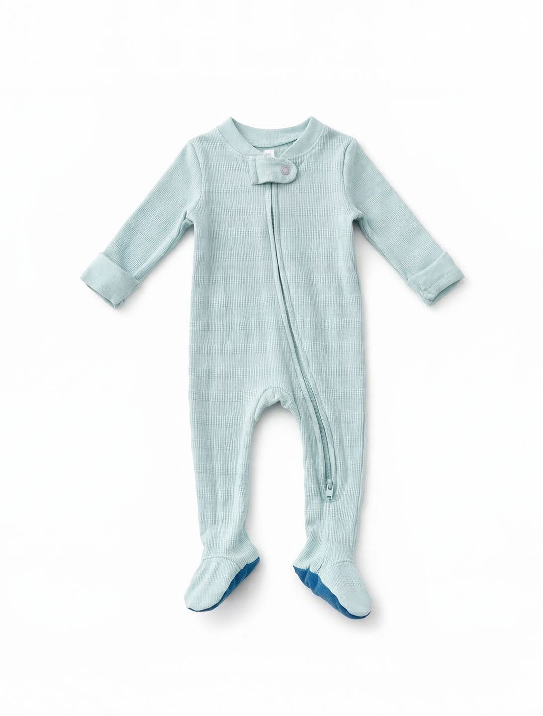 AQUA BLUE KNITTED SLEEPSUIT
